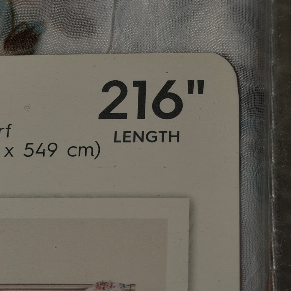 Athena White Crushed Voile Scarf No 918 Curtain 216” Length NEW - Picture 4 of 6